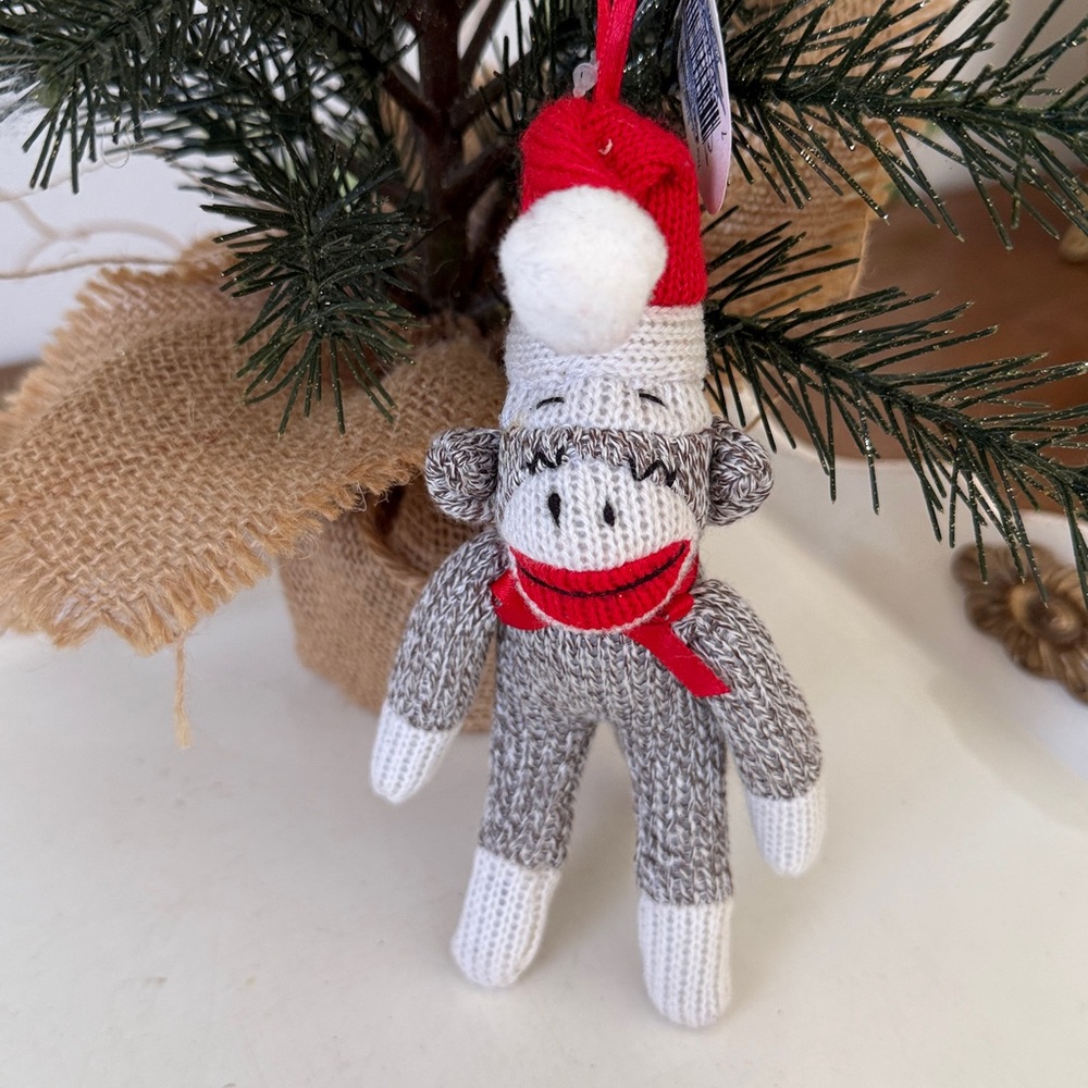 Vintage 90s Sock Monkey Ornament Midwest CBK - Picture 4 of 4